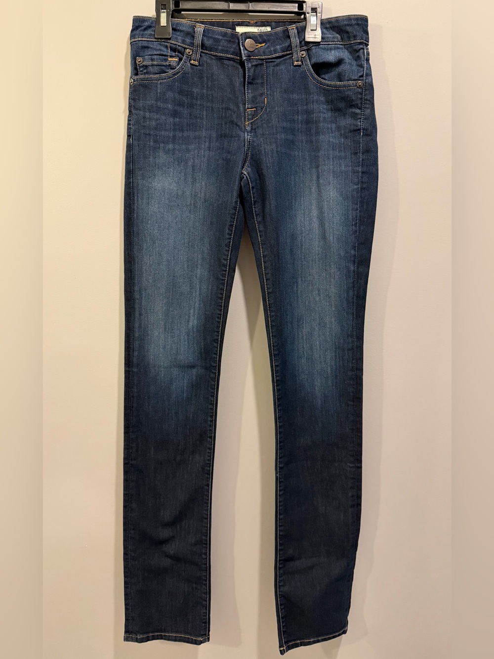 David Kahn Nikki Straight Leg Jeans The Reflex (Dark Wash Denim Blue) Size 27